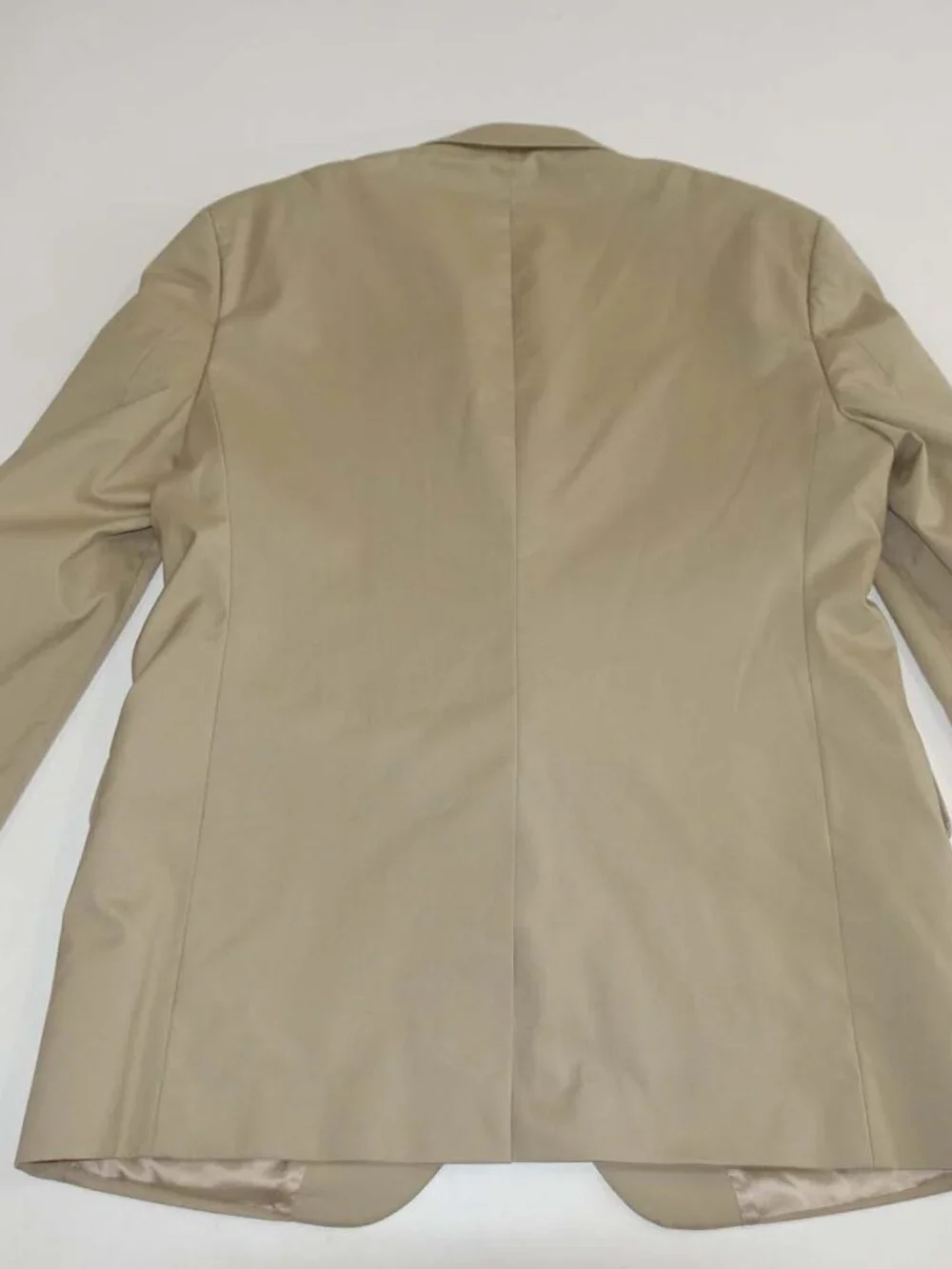 Brooks Brothers Men's Khaki Blazer Size 42 Regular Beige Cotton Blend 2 Button